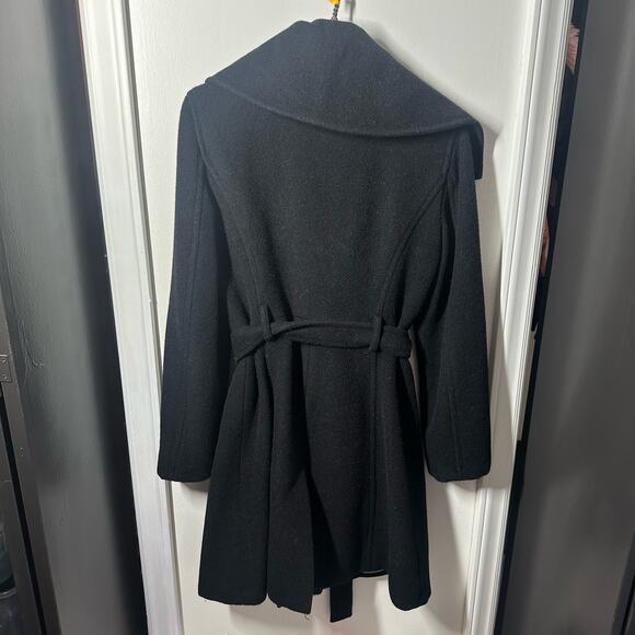 Coach Black Mohair Wool Blend Winter Coat With Belt Size Small Staple Chic - Picture 7 of 9